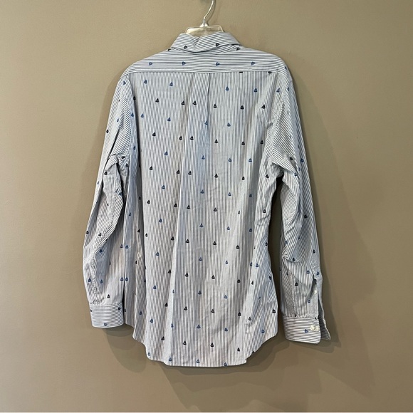 Brooks Brothers Blue and White Striped Casual Button Down Shirt - Picture 8 of 11